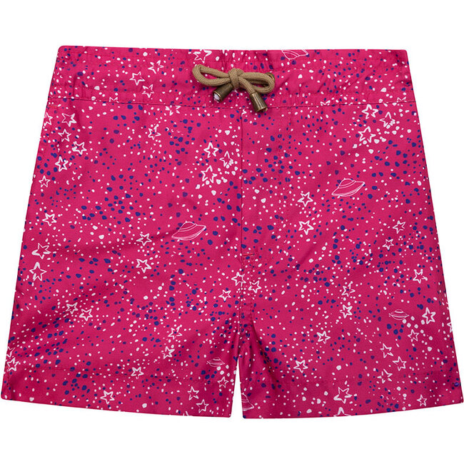 Galaxy Print Shorts, Pink