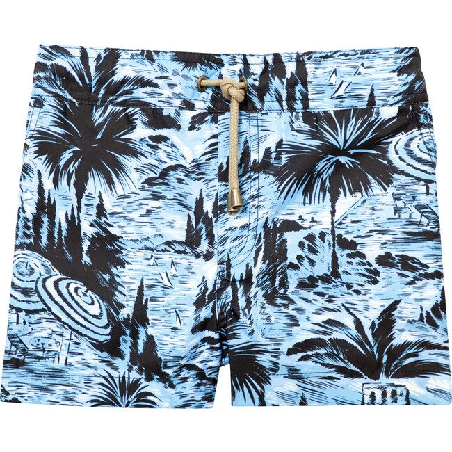 Desert Tropical Print Titan Fit Shorts, Blue