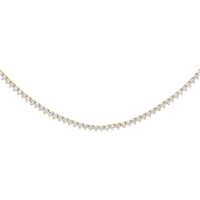 Women's Crystal 14k Gold Filled Tennis Necklace - Necklaces - 1