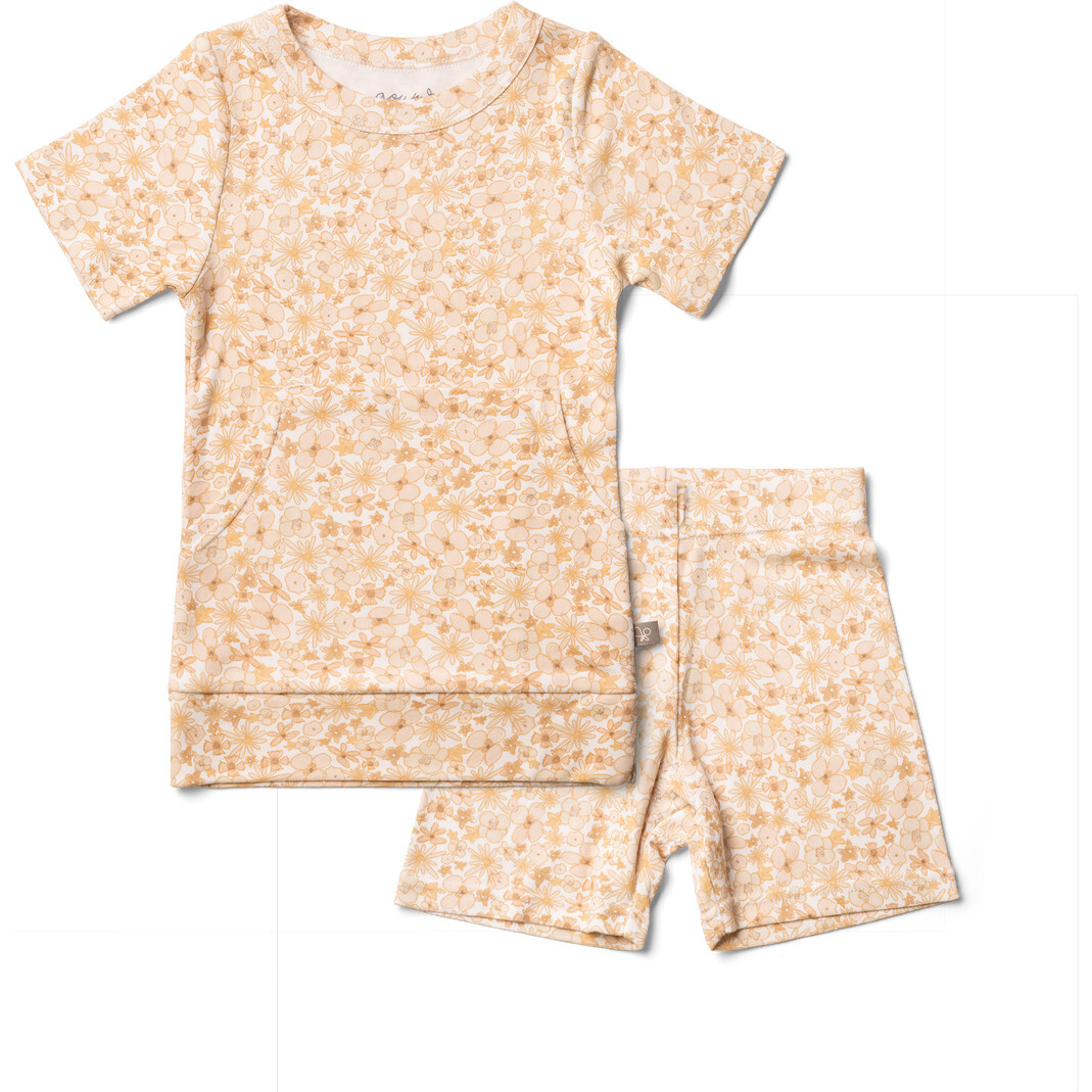 Viscose from Bamboo Organic Cotton Toddler Biker Set, Wildflowers - Mixed Apparel Set - 1