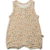 Viscose from Bamboo Organic Cotton Sleeveless Romper, Wildflowers - Rompers - 1 - thumbnail