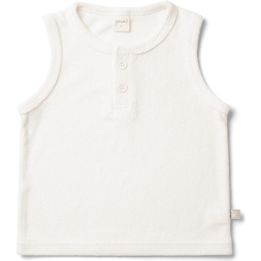 Viscose from Bamboo Organic Cotton Toddler Tank Top, Cloud Terry - Shirts - 1