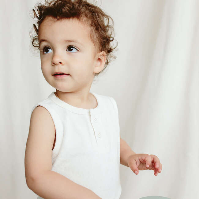 Viscose from Bamboo Organic Cotton Toddler Tank Top, Cloud Terry - Shirts - 4