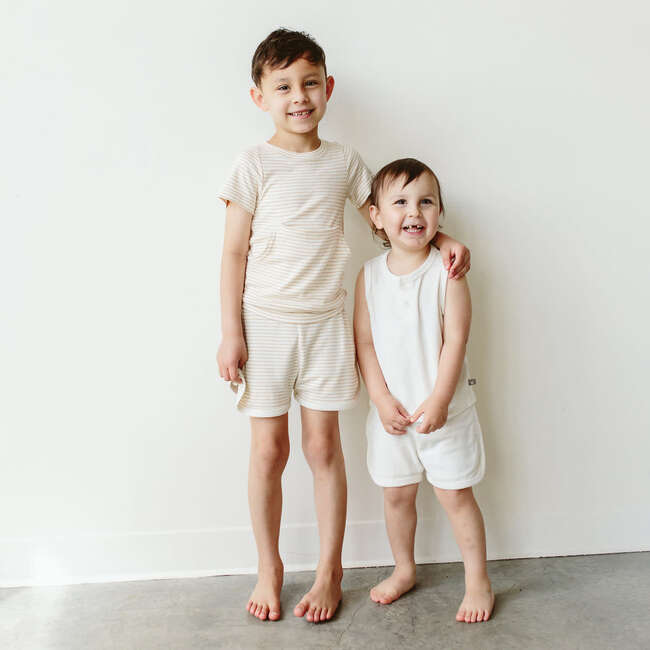 Viscose from Bamboo Organic Cotton Toddler Shorts, Cloud Terry - Shorts - 4