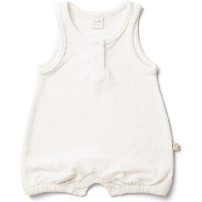Viscose from Bamboo Organic Cotton Sleeveless Romper, Cloud Terry