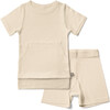 Viscose from Bamboo Organic Cotton Toddler Biker Set, Dune - Mixed Apparel Set - 1 - thumbnail