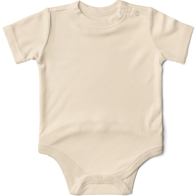 Viscose from Bamboo Organic Cotton S/S Bodysuit, Dune