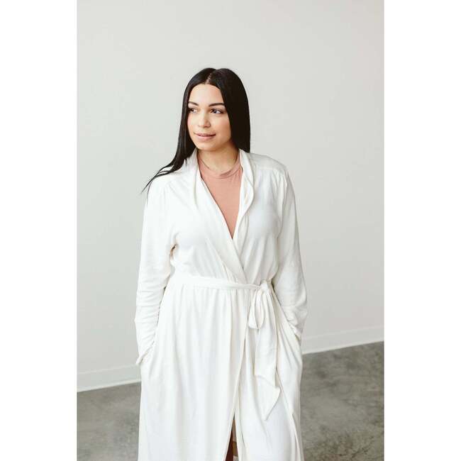 Viscose from Bamboo Organic Cotton Womens Robe, Cloud Terry - Robes - 2