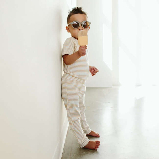 Viscose from Bamboo Organic Cotton Baby Pants, Dune Stripe - Pants - 2