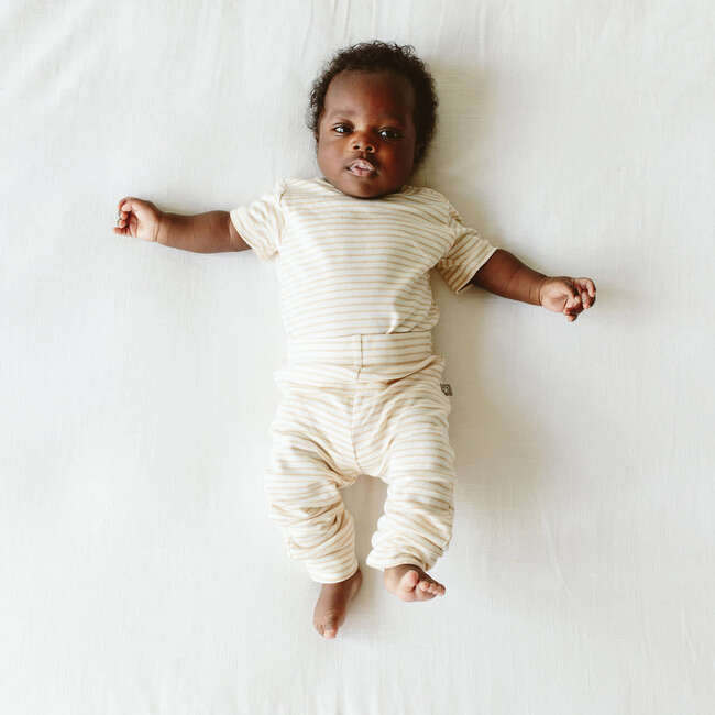 Viscose from Bamboo Organic Cotton Baby Pants, Dune Stripe - Pants - 3
