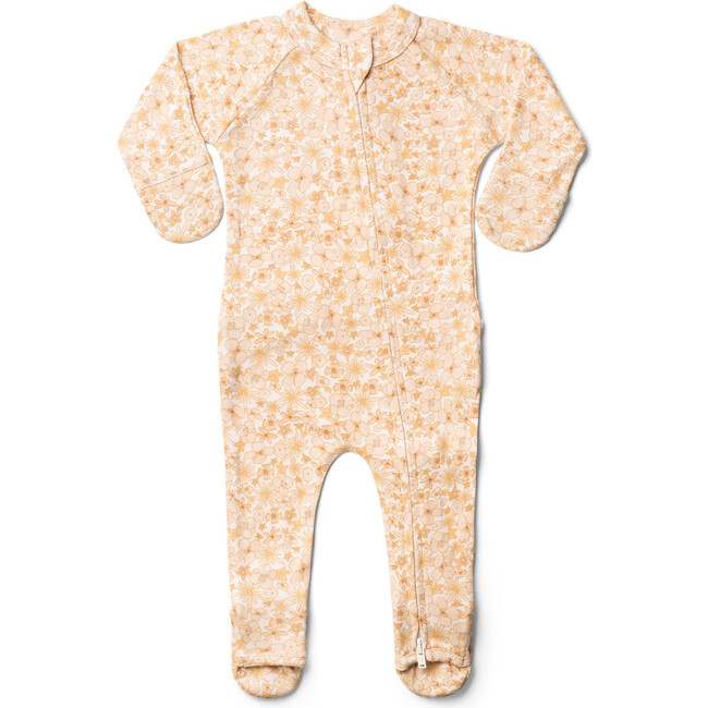 Viscose from Bamboo Organic Cotton Baby Footie, Wildflowers - Footie Pajamas - 1