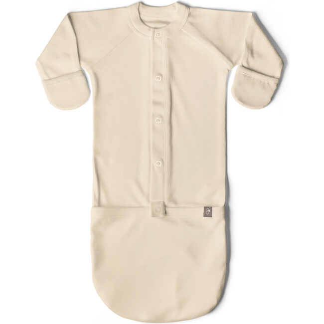 Viscose from Bamboo Organic Cotton Baby Gown, Dune