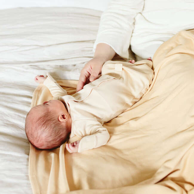 Viscose from Bamboo Organic Cotton Baby Gown, Dune - Pajamas - 6