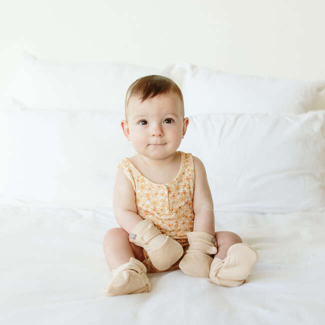 Viscose from Bamboo Organic Cotton Baby Mitts, Dune - Mitts - 2