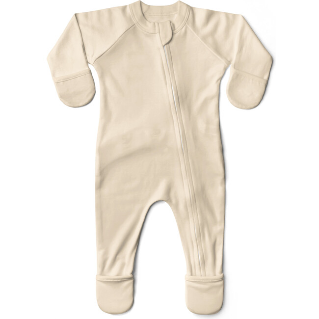 Viscose from Bamboo Organic Cotton Baby Footie, Dune