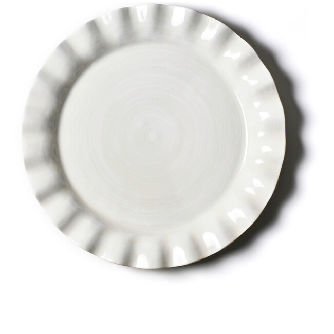 Signature White Ruffle Round Platter
