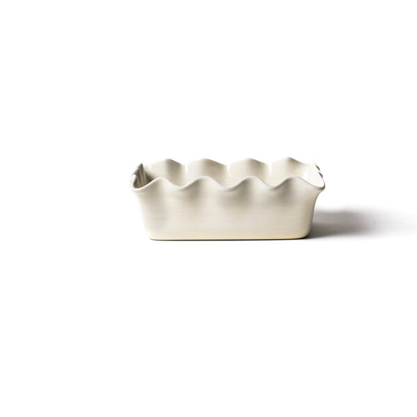Signature White Ruffle Loaf Pan - Coton Colors Tableware | Maisonette