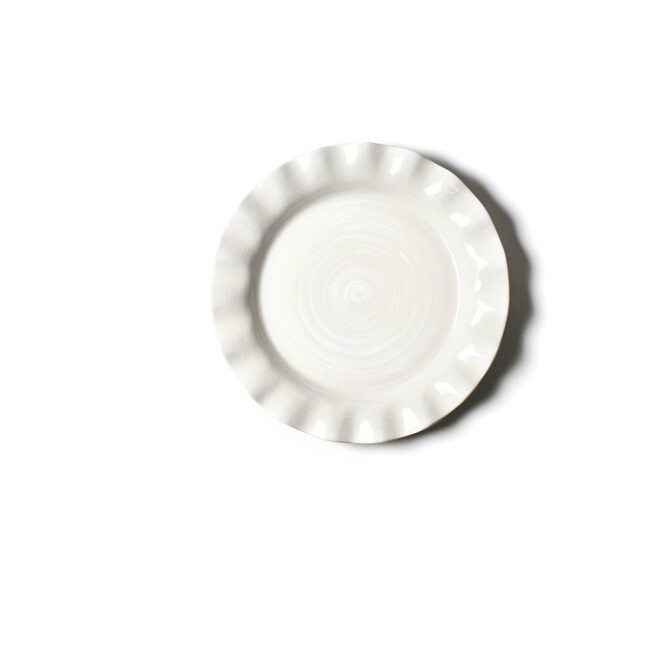 Signature White Ruffle Dinner Plate, Set of 4