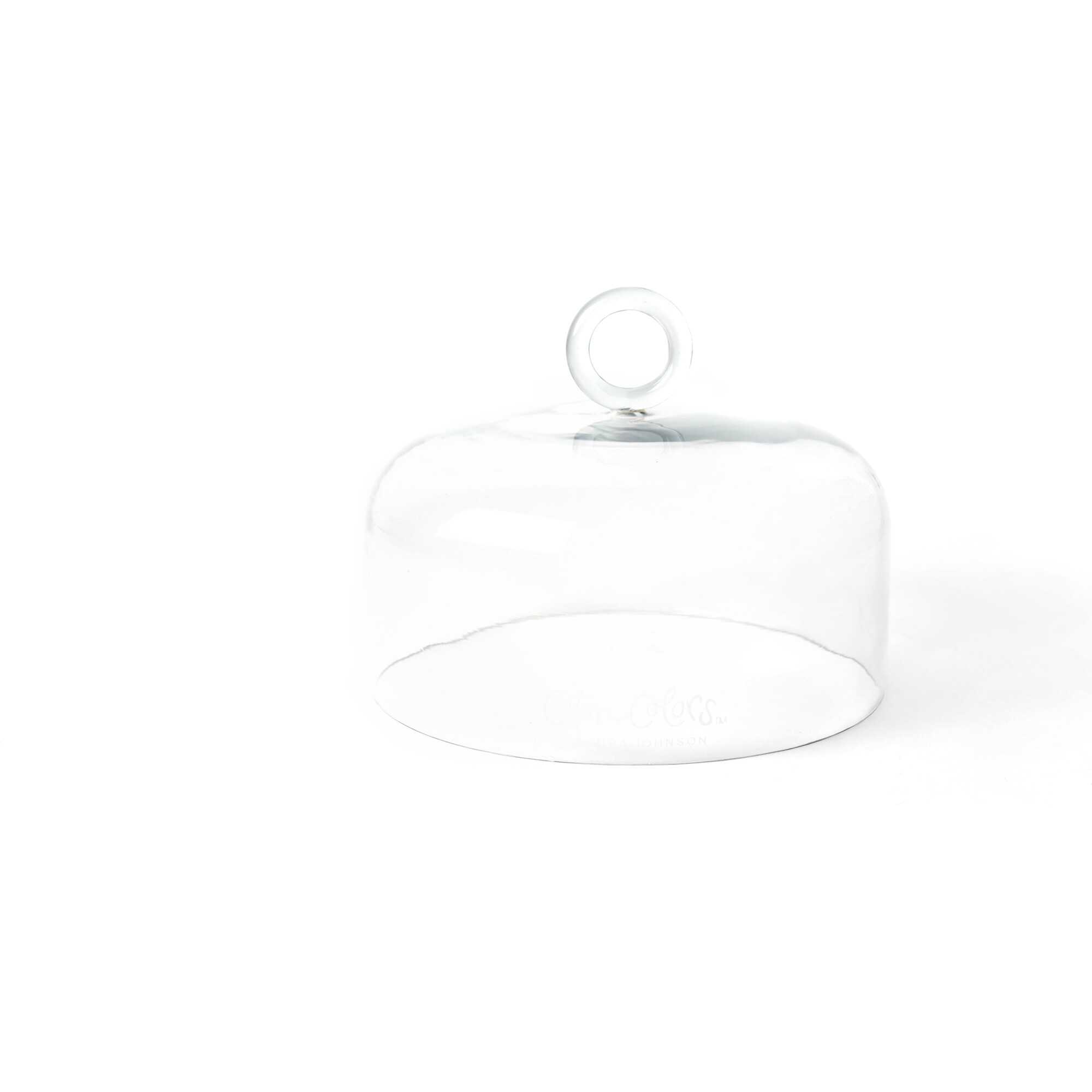 Large Ring Handle Glass Dome - Tabletop - 1