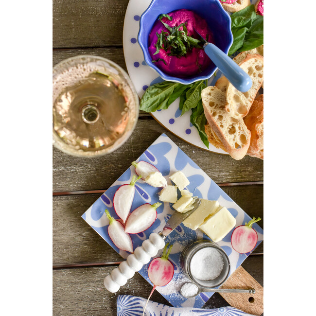 Iris Blue Sprout Wood Small Rectangle Board - Tabletop - 2