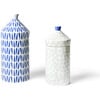 Iris Blue Canisters, Set of 2 - Tabletop - 1 - thumbnail