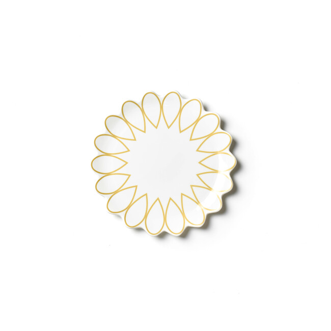 Gold Scallop Salad Plate, Set of 4