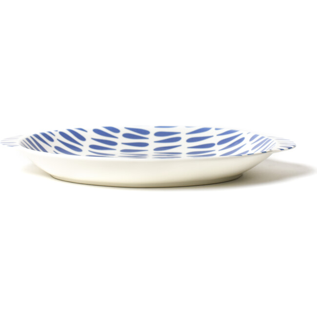 Iris Blue Drop Large Handled Oval Platter - Tabletop - 3