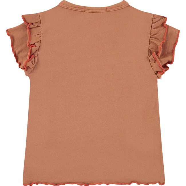 Double Lettuce Edge Sleeve T-Shirt, Amber - Tees - 2