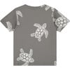 All-Over Turtle Graphic Print T-Shirt, Granite - Tees - 2