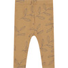 Leaf Graphic Print Leggings, Curry - Leggings - 2