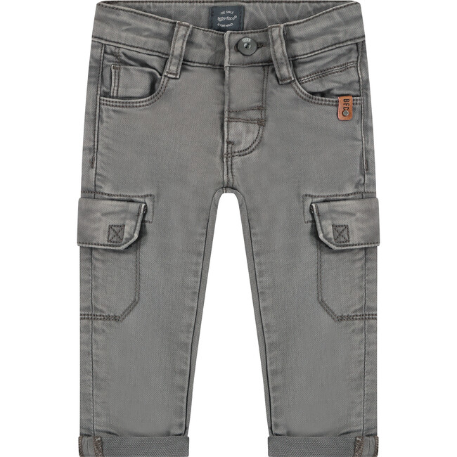 Cargo Style Pocket Jeans, Granite Denim