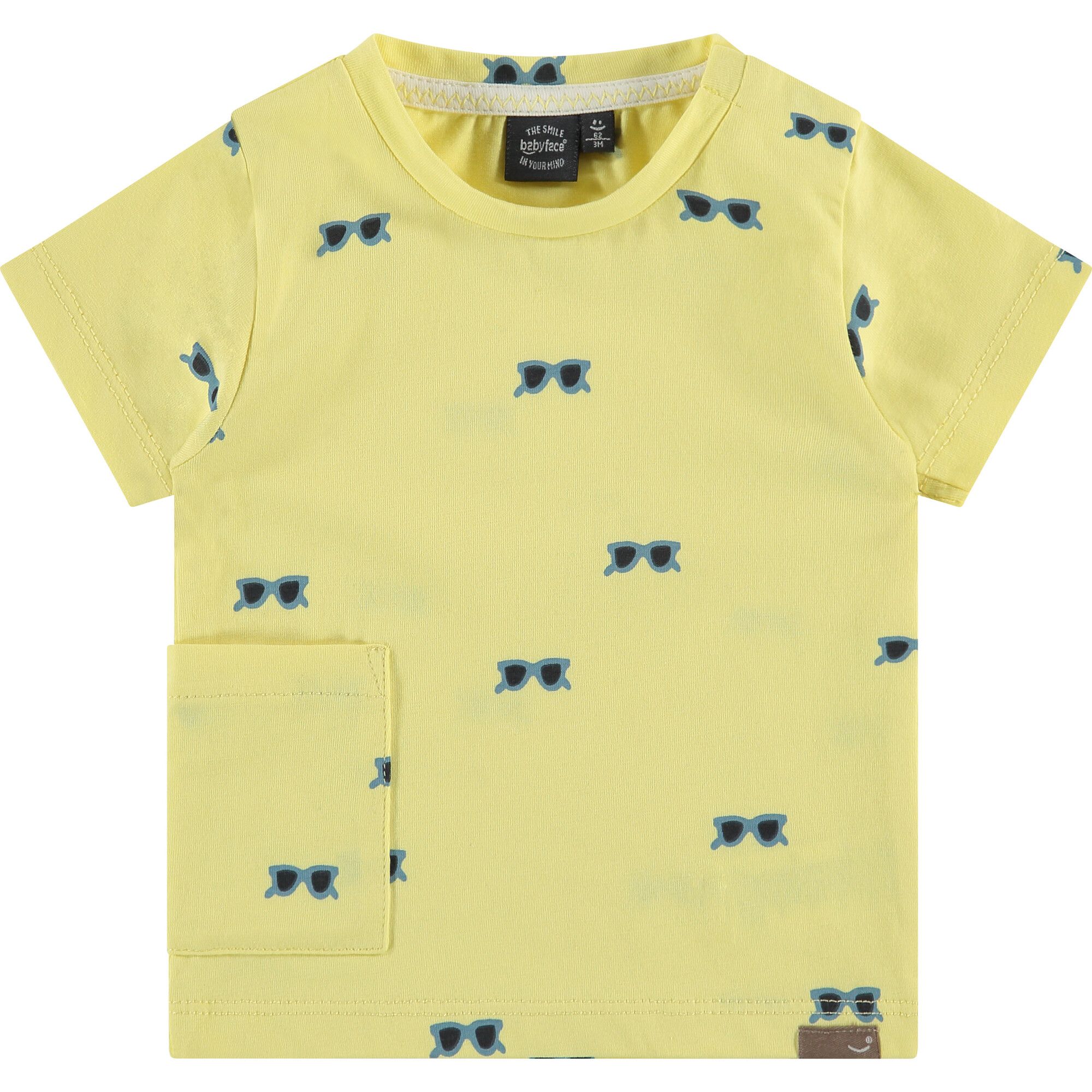 All-Over Sunglasses Graphic Print Enlarged Side Pocket T-Shirt, Citrus - T-Shirts - 1