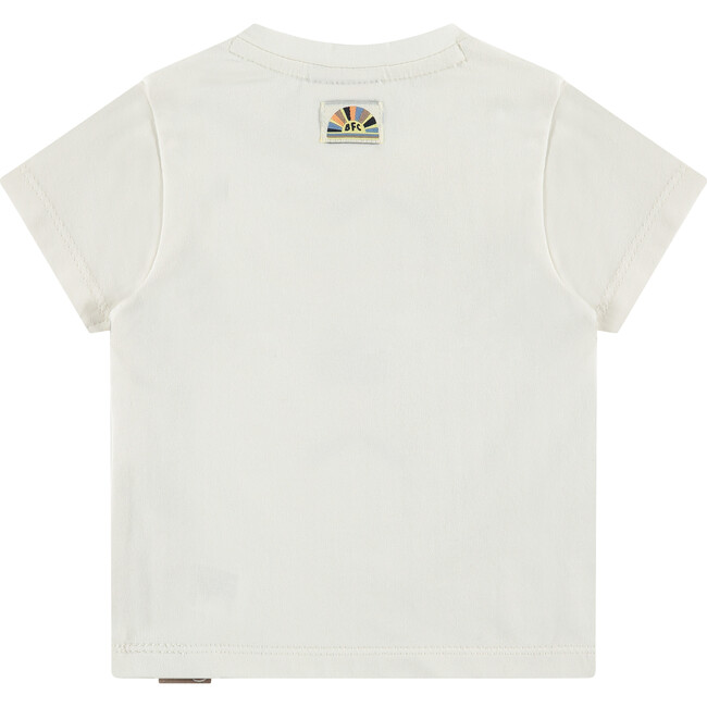 Crew Neck Short Sleeve Graphic Print T-Shirt, Ecru - Tees - 2