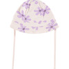 All-Over Floral Graphic Print Tie-String Hat, Soft Pink - Hats - 1 - thumbnail