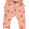 Chameleon Graphic Cinched Waist Pants, Salmon - Pants - 1 - thumbnail