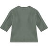 Long Sleeve Ribbed Henley Shirt, Thyme - Shirts - 2