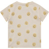 All Over Smiley Face Graphic Print T-Shirt, Chalk - Tees - 2
