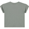 Crew Neck Micro-Stripe Enlarged Side Pocket T-Shirt, Thyme - Tees - 2