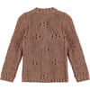 Knit Intricate Eyelet Cardigan, Wood - Cardigans - 2