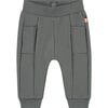 Ribbed Cuff Front Pocket Center Seam Sweatpants, Thyme - Sweatpants - 1 - thumbnail