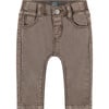 Lush Straight Cut Buttoned Jeans, Brown - Jeans - 1 - thumbnail