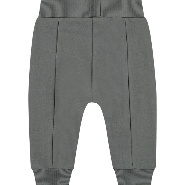 Ribbed Cuff Front Pocket Center Seam Sweatpants, Thyme - Sweatpants - 2