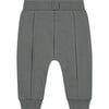 Ribbed Cuff Front Pocket Center Seam Sweatpants, Thyme - Sweatpants - 2