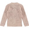 Knit Intricate Eyelet Cardigan, Blush - Cardigans - 2