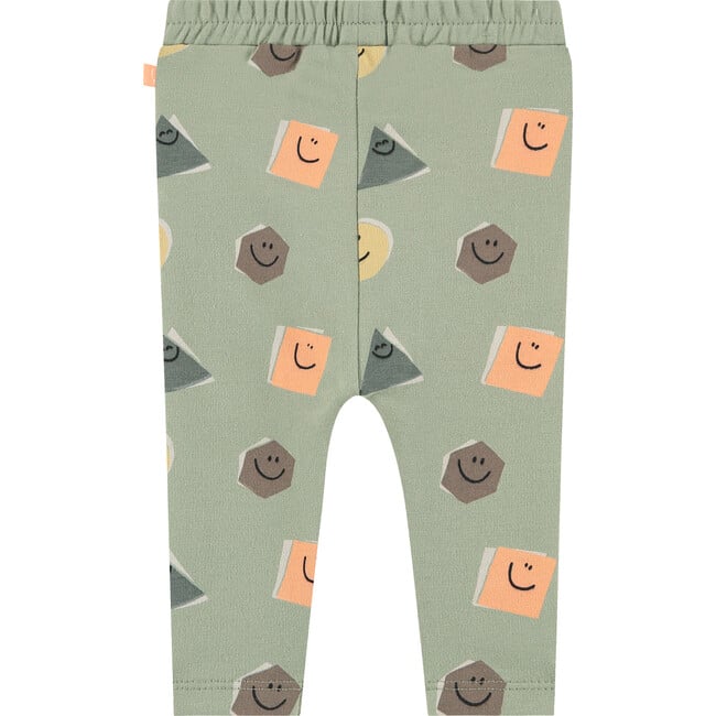 All-Over Animated Shapes Graphic Print Leggings, Sage - Leggings - 2