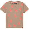 All-Over Rollerskate Graphic Print T-Shirt, Peanut - Tees - 1 - thumbnail