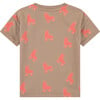 All-Over Rollerskate Graphic Print T-Shirt, Peanut - Tees - 2