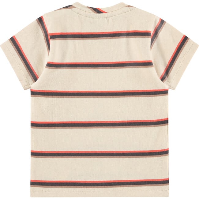 Bold Striped T-Shirt, Cream - Tees - 2