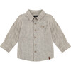 Textured Woodden Button Shirt, Antra - Shirts - 1 - thumbnail
