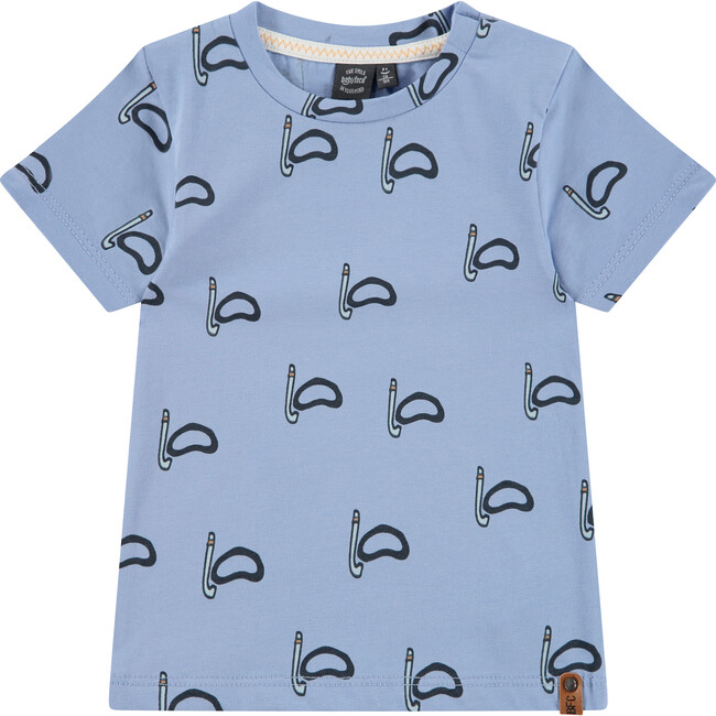 All-Over Snorkel Graphic T-Shirt, Sky